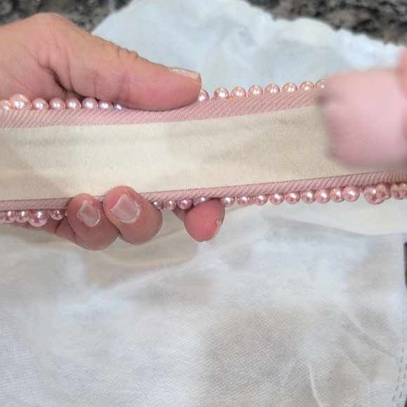 Chic Pink Pearl Embellished Headband - Picture 4 of 4